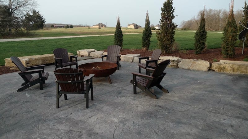 Stamped Concrete Firepit Area Springfield MO